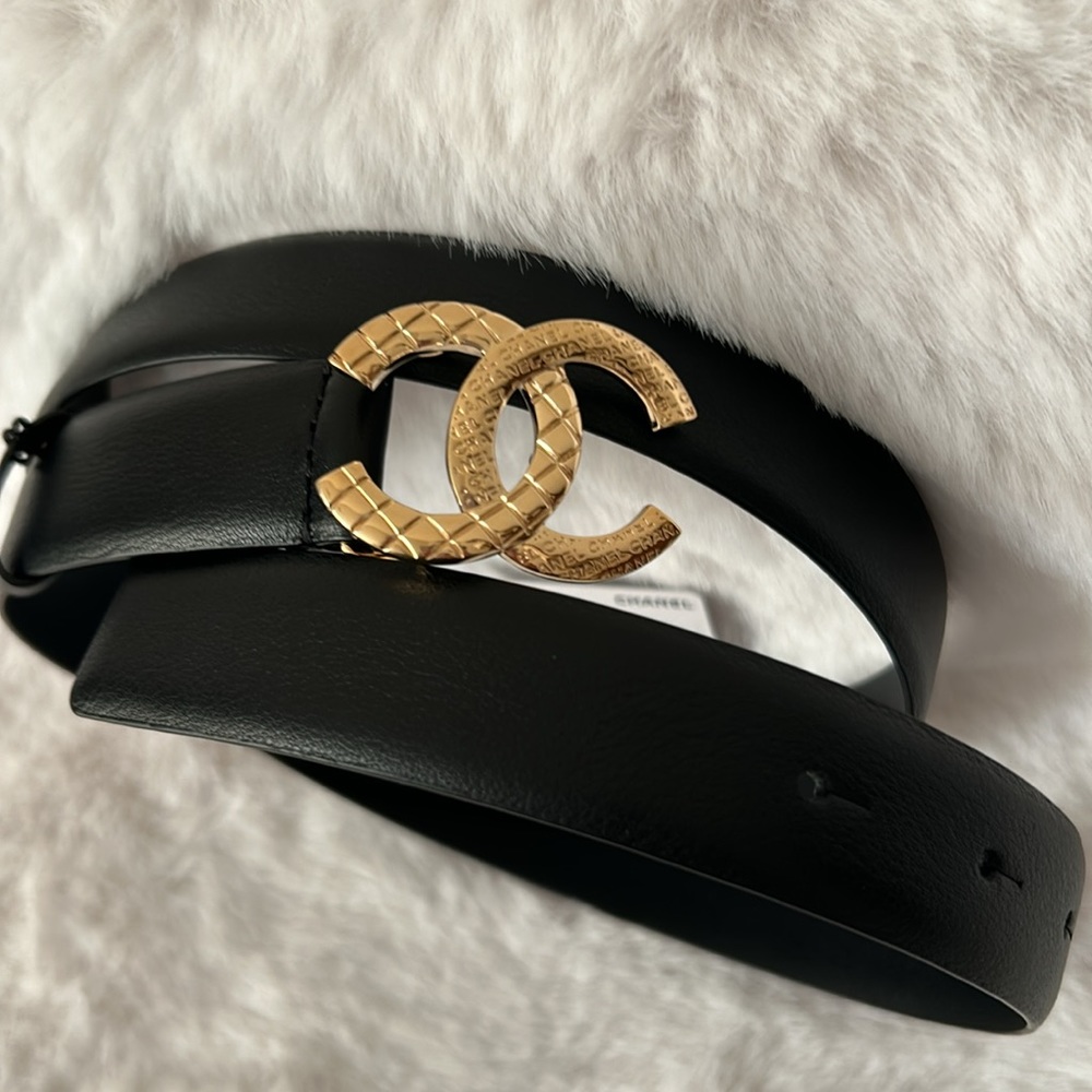 NEW Chanel CC Leather Belt 85/34